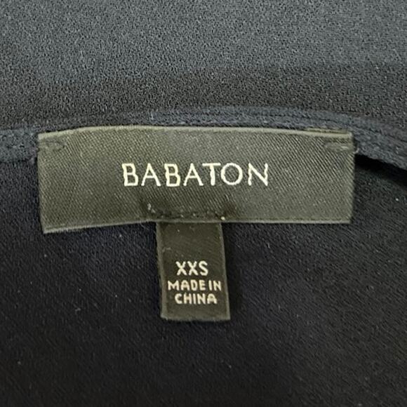 Aritzia Babaton Navy Blue Dolman V Neck Oversized Lightweight Blouse Top Sz XXS - Picture 3 of 4